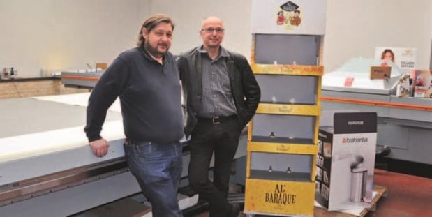 DB Druk imprime des présentoirs uniques avec l'Océ Arizona 6170 High Flow