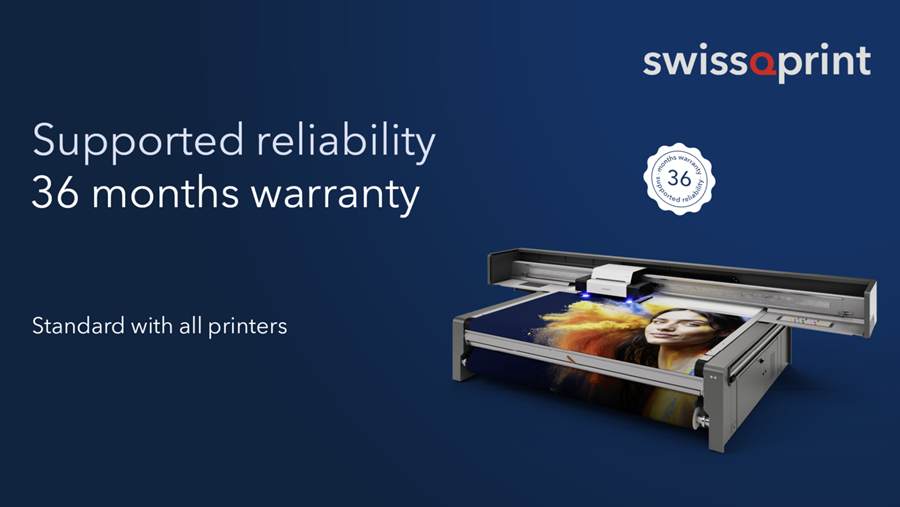 Bénéficiez d'une tranquillité d'esprit inégalée grâce à la garantie de 36 mois de swissQprint