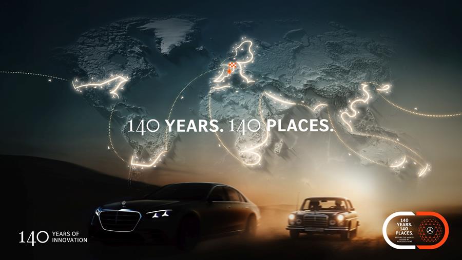 Mercedes-Benz viert 140 jaar innovatie met wereldwijde jubileumreis