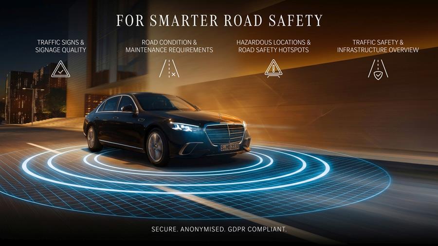 Mercedes-Benz zet voertuigdata in voor veiligere wegen